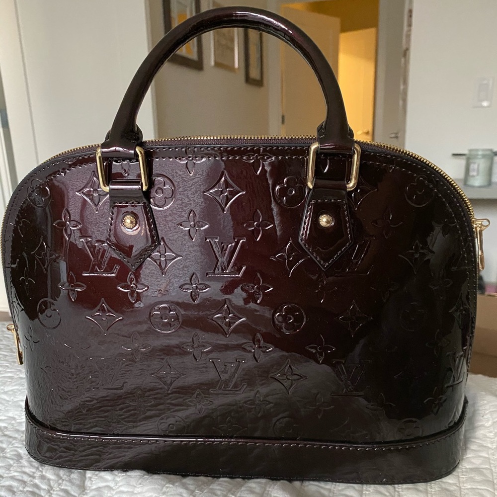 Gorgeous Maroon Patent Leather Bag